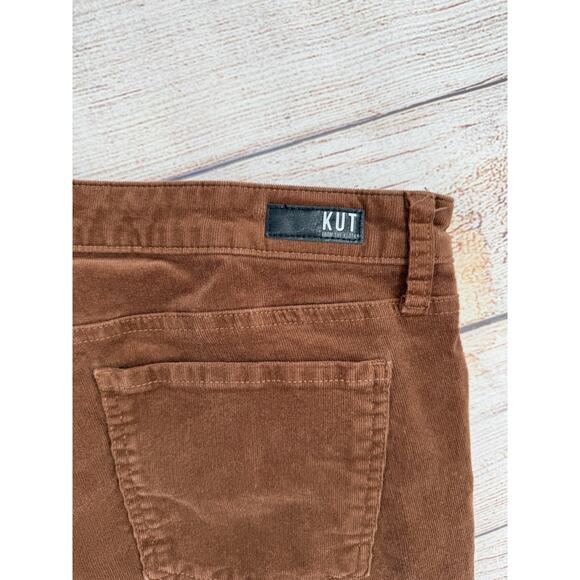 Kut from the Kloth Karen Baby Bootcut Corduroy Jeans Womens 12 Brown - Picture 3 of 9